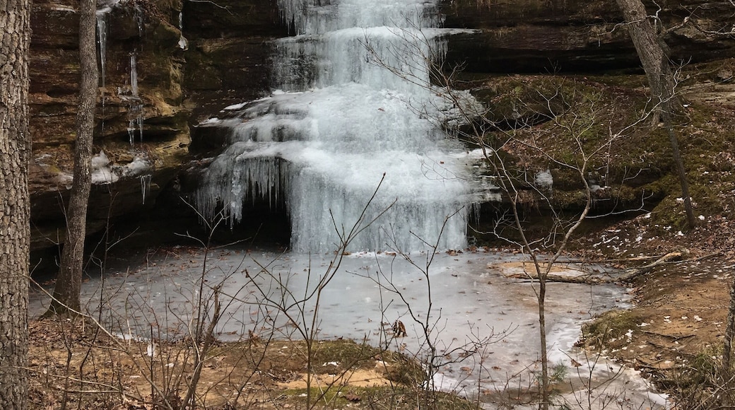 Short hike to box canyon. Best ice after good rain then a below freezing cold snap.