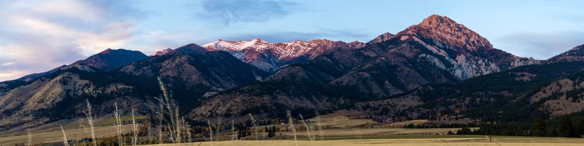 Bridger range at sunset featuring Ross and Sacajawea peak #outdoors #adventure #exploration #mountains #landscape