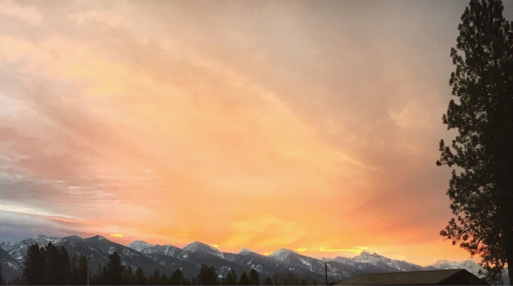 The sun rising in Northwestern Montana