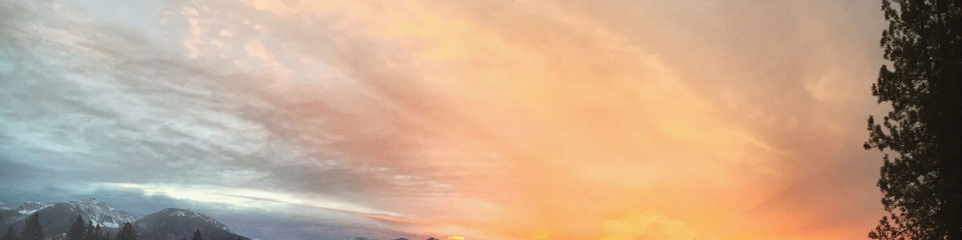 The sun rising in Northwestern Montana