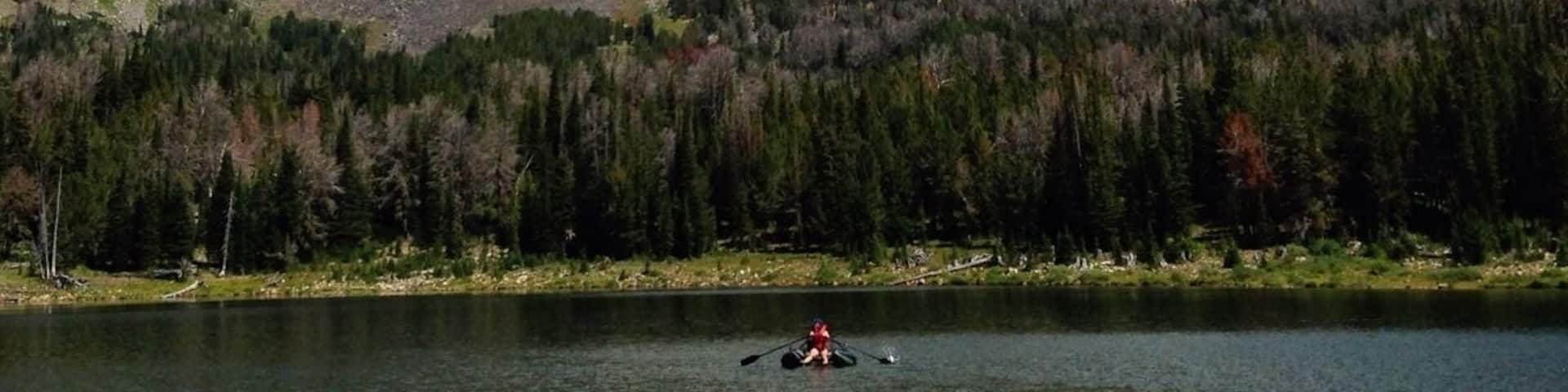 A beautiful, peaceful alpine lake. Nice fly fishing spot for little brook trout. Great campsites.
