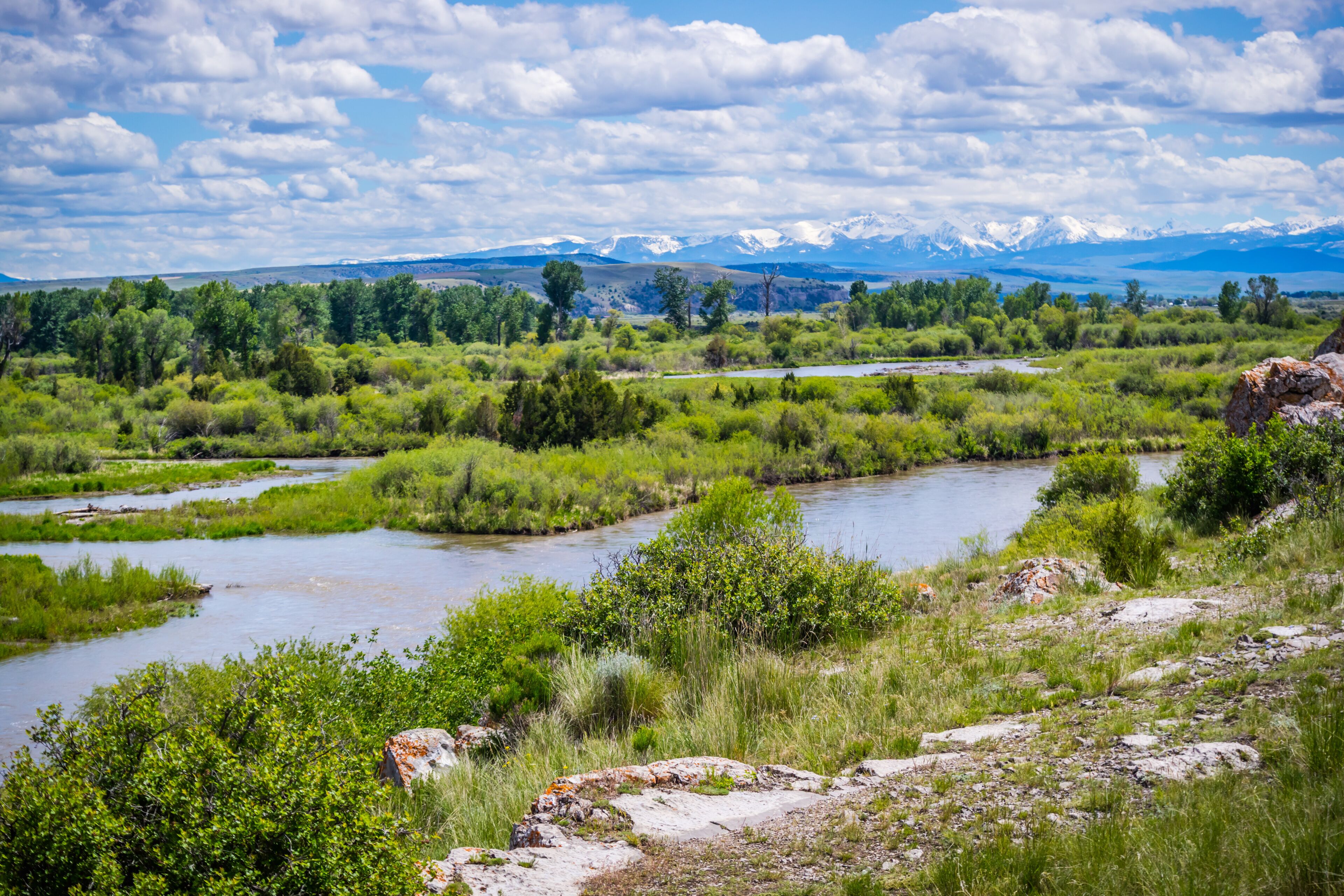 A beautiful lake park in Bozeman, Montana