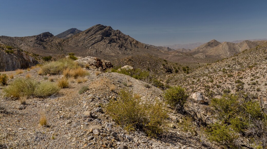 scenic view of Pahranagat Range from Hancock Summit on Extraterrestrial Highway (Lincoln county, Nevada, USA)