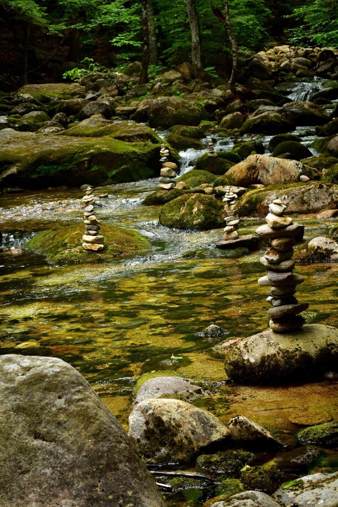 Greenish tint to the crystal clear water caused by minerals.