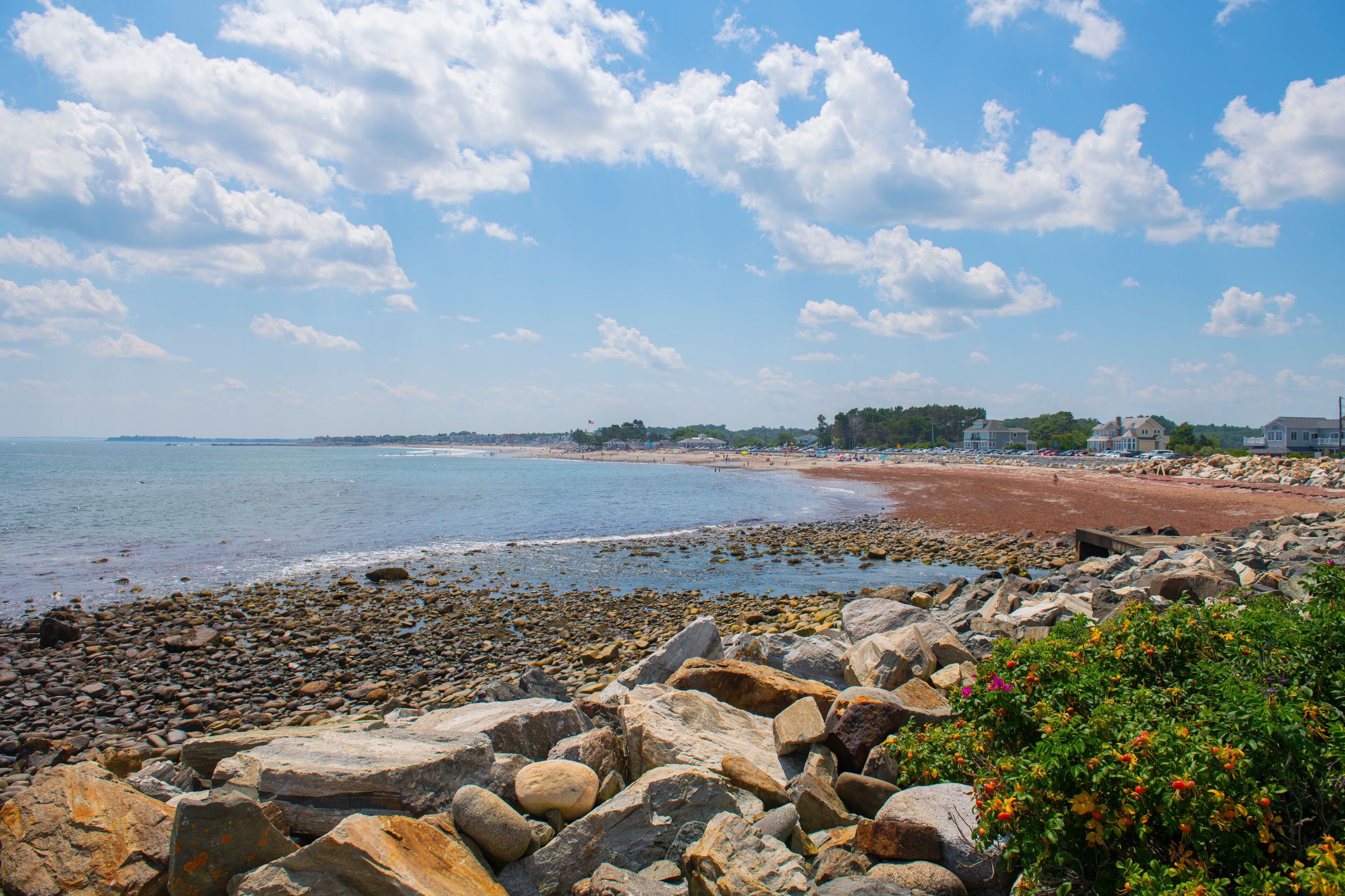 North Hampton State Beach in summer in town of North Hampton, New Hampshire NH, USA. 