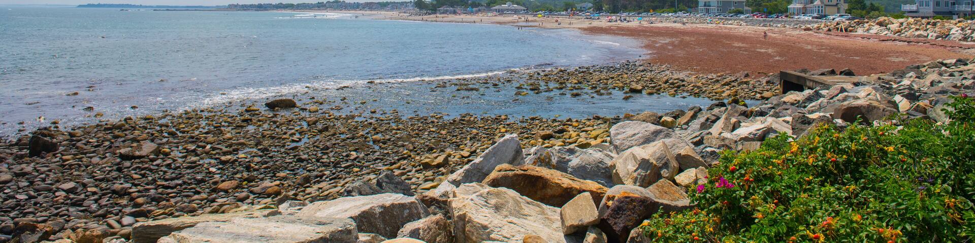 North Hampton State Beach in summer in town of North Hampton, New Hampshire NH, USA.
