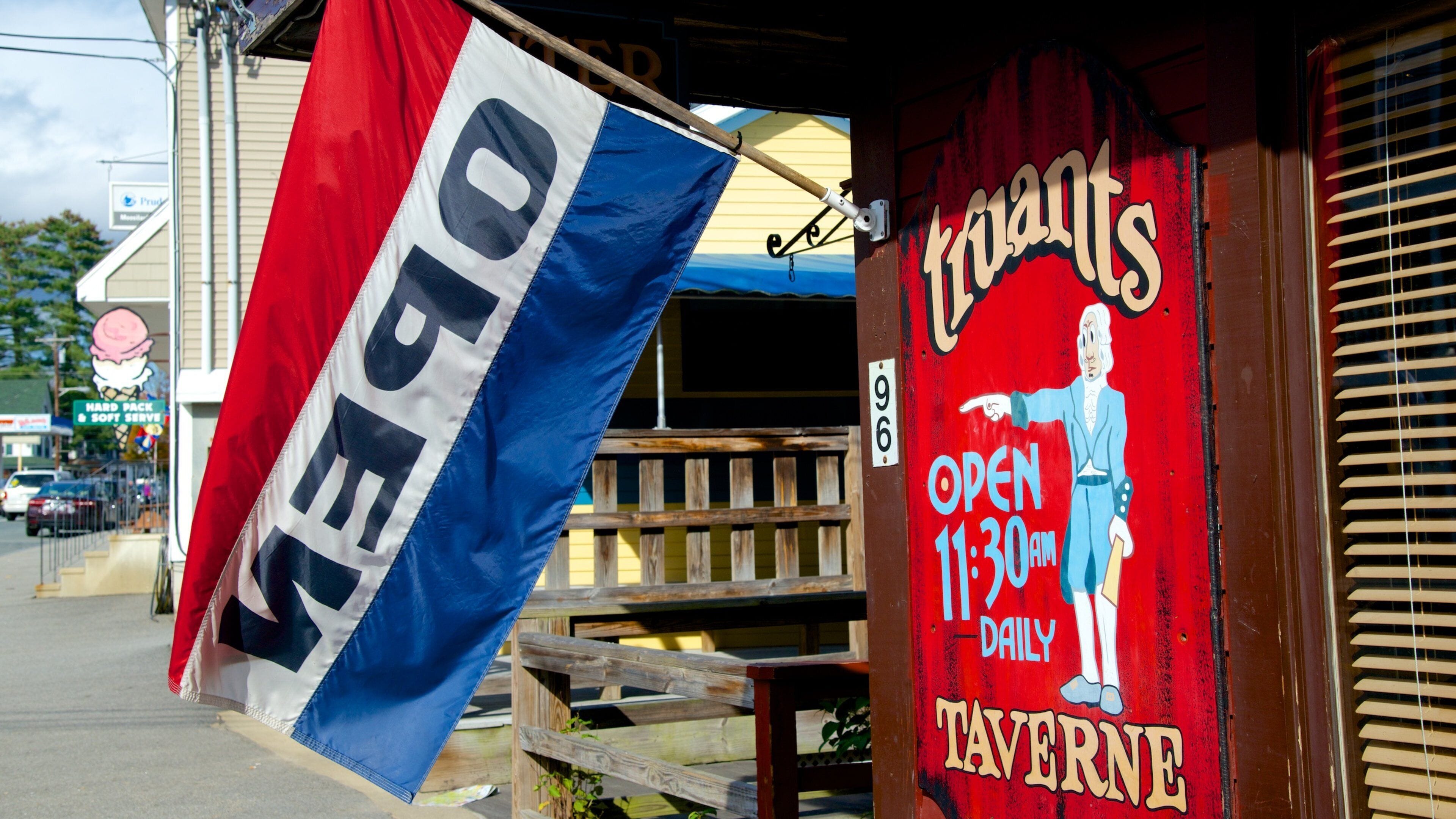 North Woodstock som inkluderer skilt