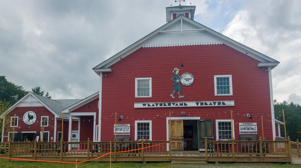 The Weathervane Theater near Whitefield, has been entertaining July and August visitors to the Great North Woods of New Hampshire since 1966. Originally the theater was situated in and old converted barn. A new building has been added on in 2002 and survived a fire in 2011 which destroyed the original building.