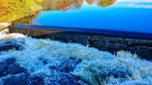 Dam on the Ammonoosuc River by the Haverhill-Bath Covered Bridge - Bath & Woodsville, New Hampshire