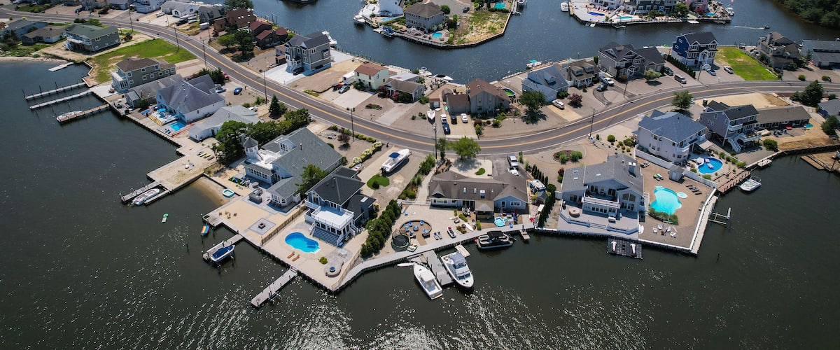 Aerial of Lanoka Harbor F Cove NJ