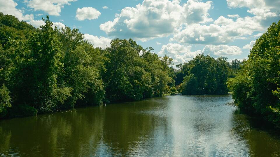 The Ramapo River in Oakland, New Jersey