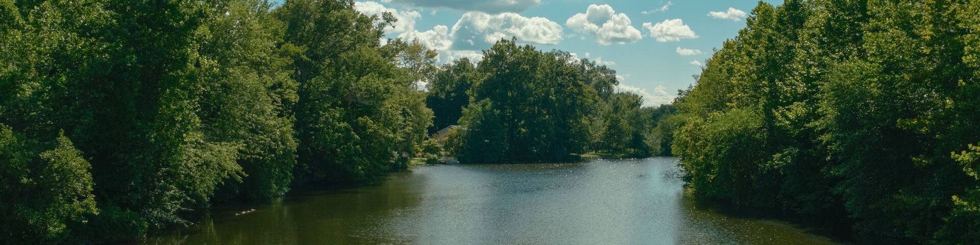 The Ramapo River in Oakland, New Jersey
