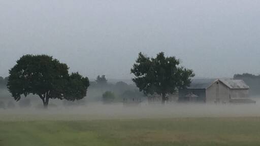 This is the location of AT&T's "Pole Farm". In the early 1900's AT&T had their scientist's search out coordinates for the optimum area to send radio wave signals for telephone usage. After extensive research they chose this spot in my area for the construction of hundreds of telephone poles erected in a diamond shape pattern.
There was one pole per country and it was pointed toward that country, predominantly in Europe and the Caribbean. So, in the early 1940's, for example, when president Franklin Roosevelt wanted to discuss WW2 war strategy with Winston Churchill in London, their telephone signals would meet at this spot.
There is only one pole that remains standing and it is believed to be pointed toward Tel Aviv, Israel.
The beginning of the end for the "pole farm" was the launch of the first communications satellite in the early 1960's