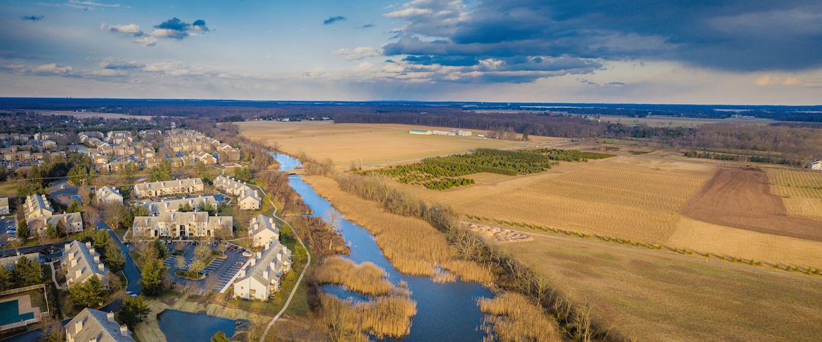Aerial View of Princeton and Plainsboro New Jersey