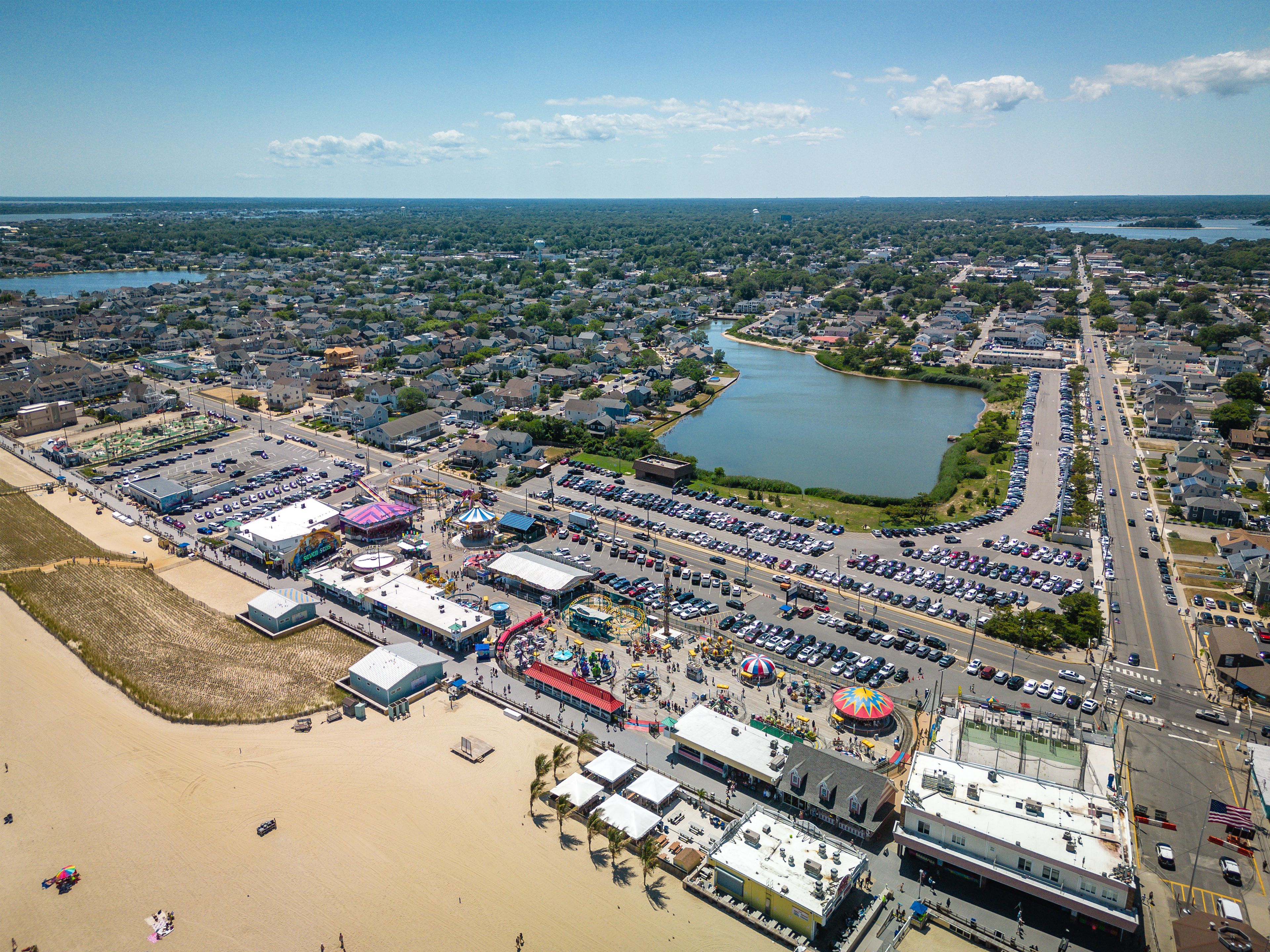 Aerial Drone of Point Pleasant Beach