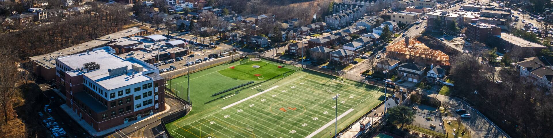 Aerial Drone Landscape of Fort Lee New Jersey
