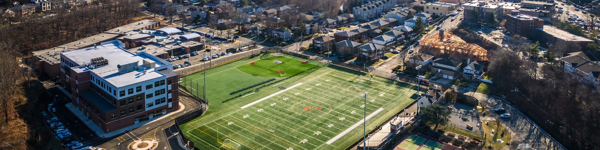 Aerial Drone Landscape of Fort Lee New Jersey
