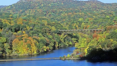 George W. Perkins Memorial Drive with Hudson River and Bear Mountain Bridge, NY
