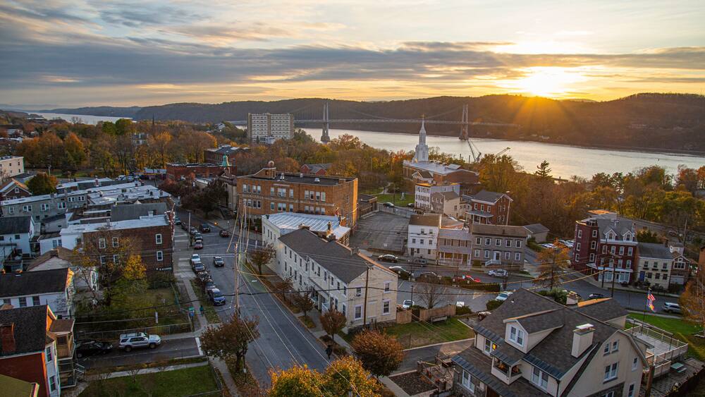 Sunset in the Hudson valley