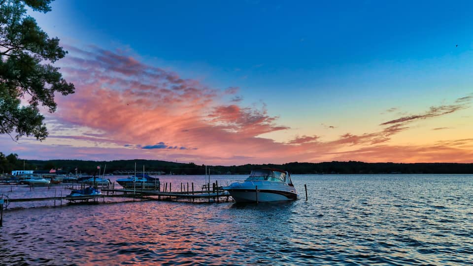 Sunsets on Lake Chautauqua are magnificent