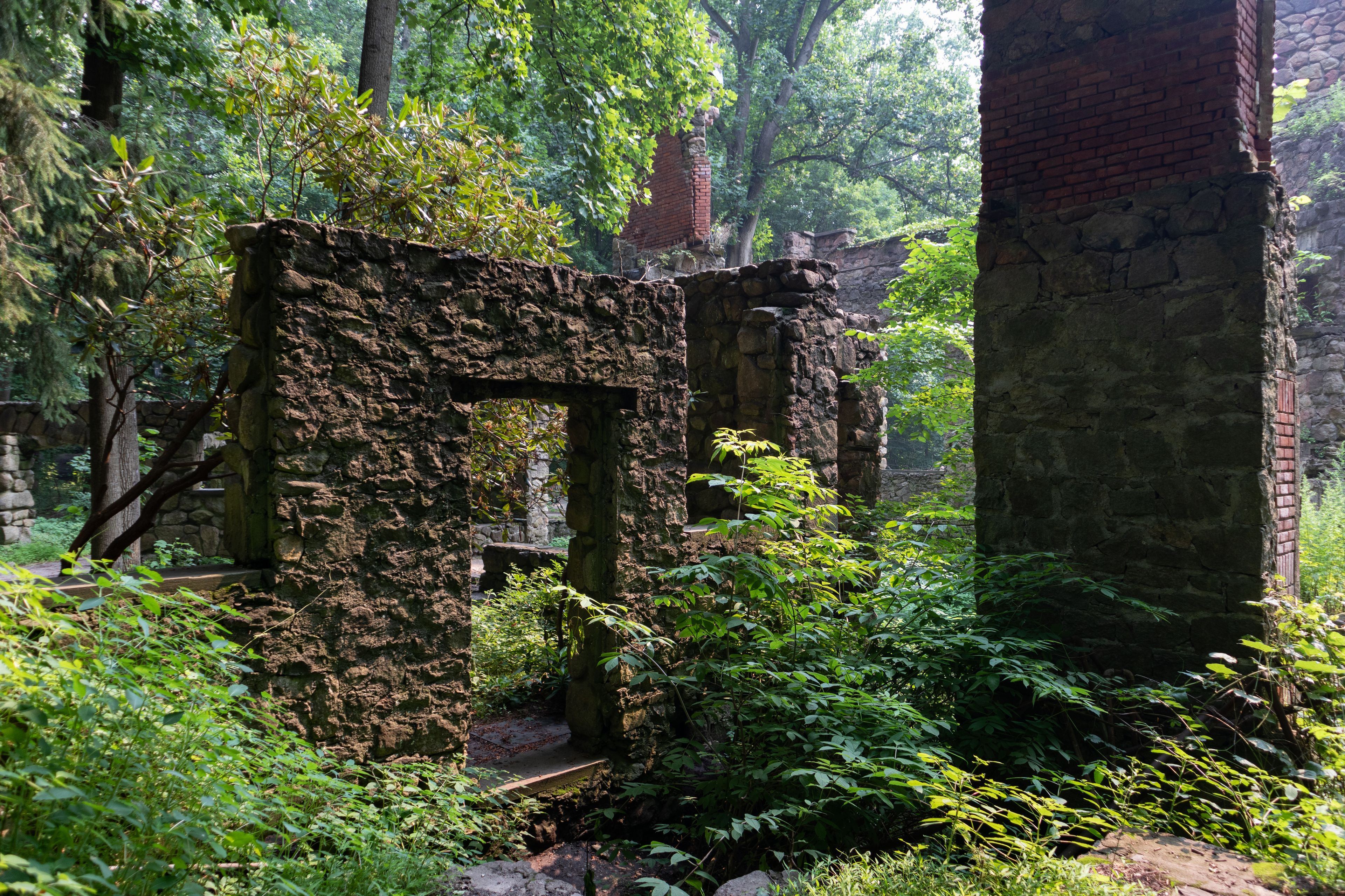 Ruins of the Old Cornish Estate at Hudson Highlands State Park in Cold Spring New York