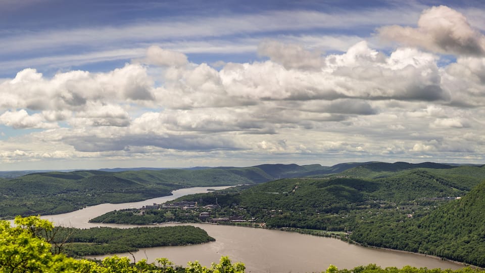 over looking hudson river