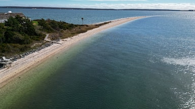 Looking north east at the point of Nassau as it jettys out into Peconic Bay