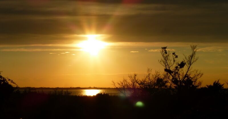 I've always heard about the elusive green dot at sunset but have yet to see it..  It look like I found it's hiding place!