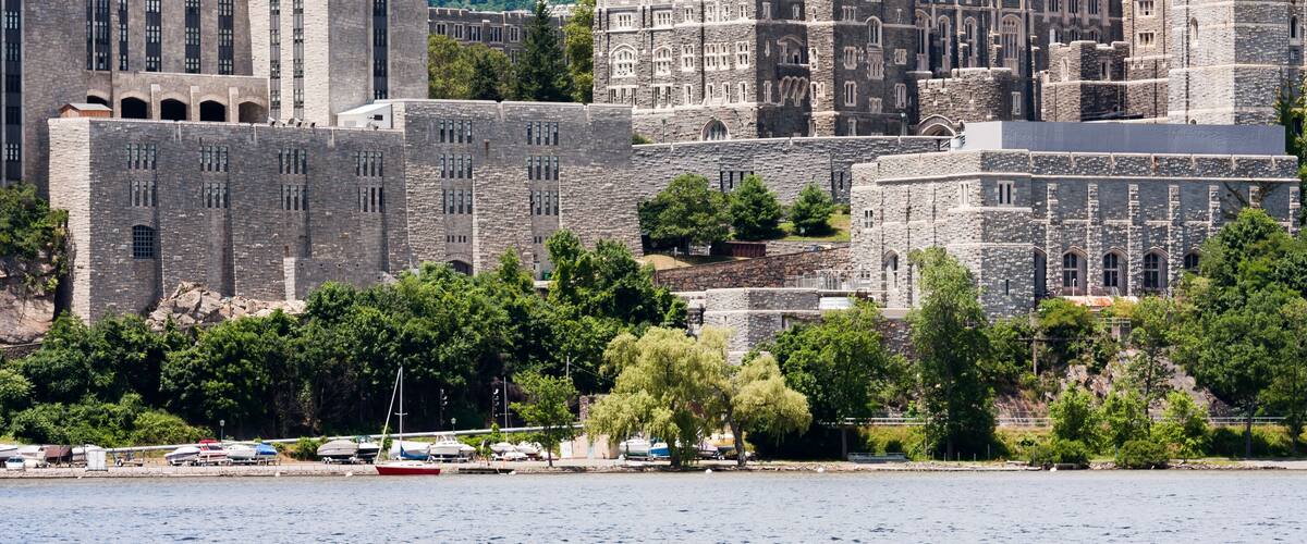 West Point Military Academy taken from across the Hudson River in Garrison, NY.