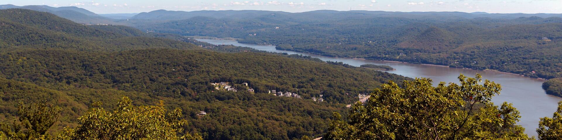 View of the Hudson River and the Surrounding Mountains