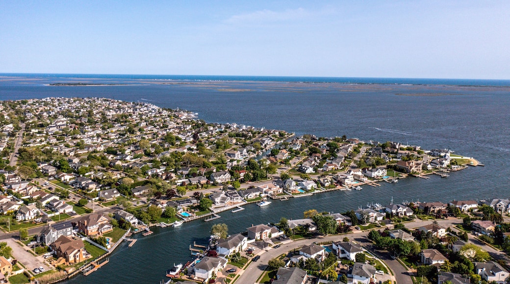 massapequa long island coast aerial view.