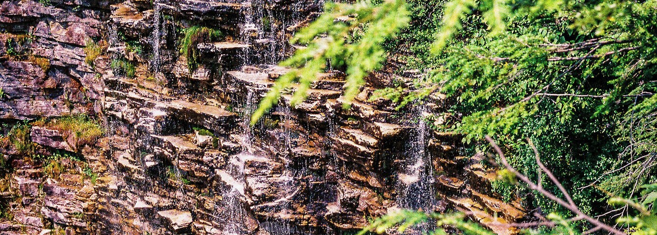 The beginning of this hike at Minnewaska State Park is a bit blah, but once you get to the Verkeerder Kill Falls it is simply breath taking. Honestly, one of the prettiest places I have ever been. There are also amazing ice caves at Minnewaska State Park, which makes it a great day hike. #Adventure #Hiking #Waterfall #Film #FilmPhotography