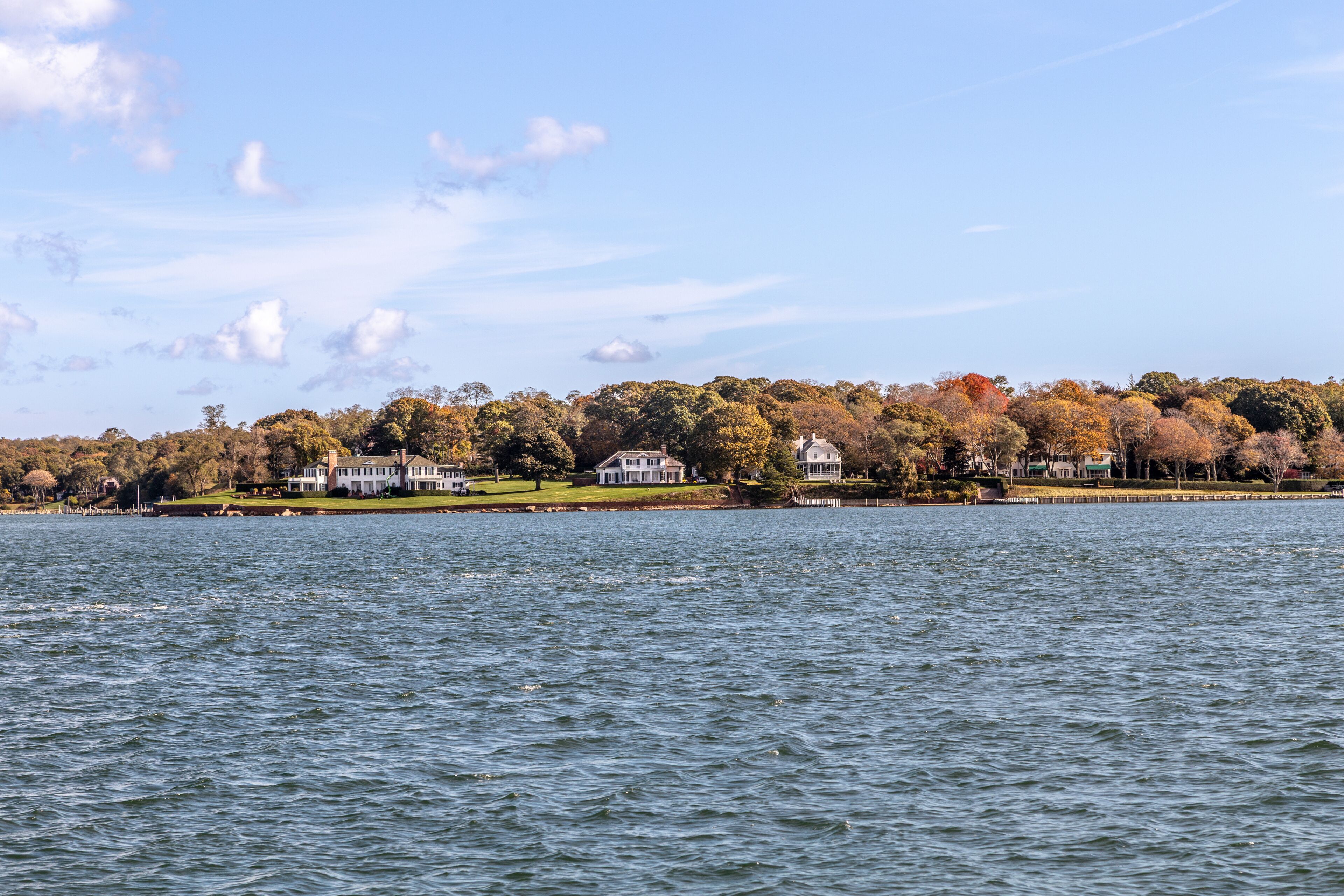coastal landscape at Greenport at the islands of shelter islands heights, county New York