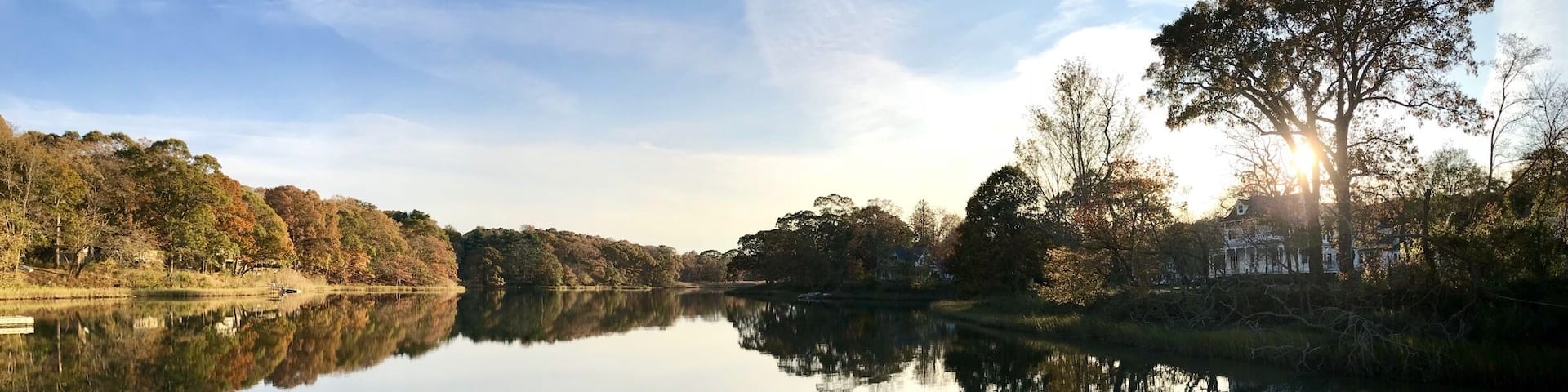View from the back patio of The Dory Restaurant on Shelter Island, NY #shelterisland #reflections #silence #nature