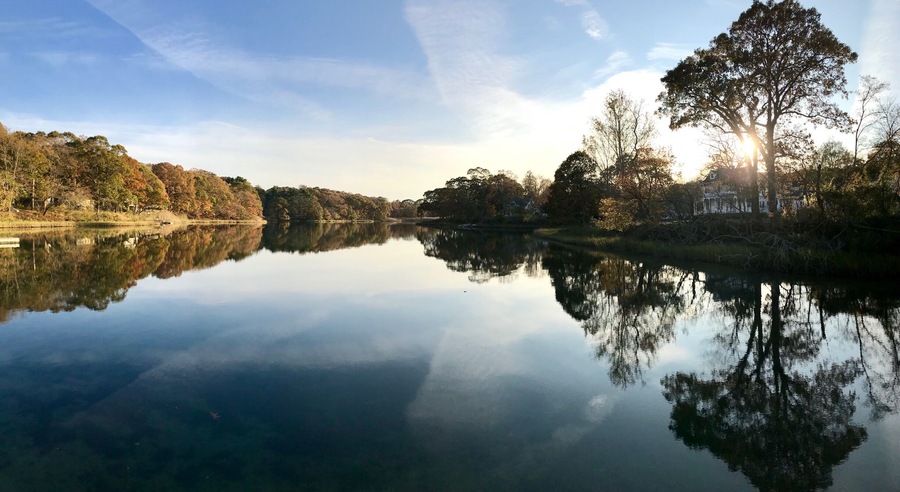 View from the back patio of The Dory Restaurant on Shelter Island, NY #shelterisland #reflections #silence #nature