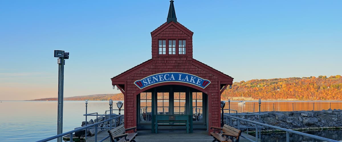 Seneca Lake Boathouse in Watkins Glen New York