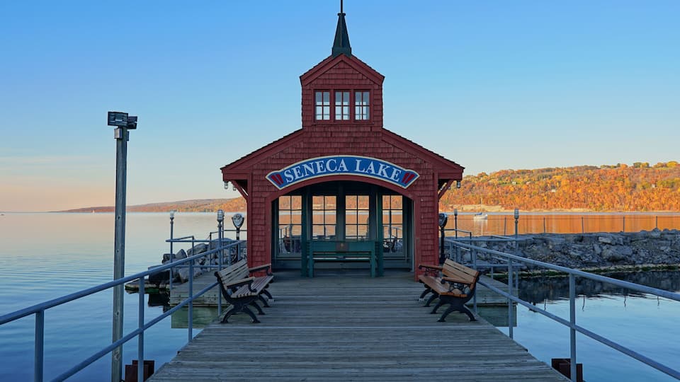 Seneca Lake Boathouse in Watkins Glen New York