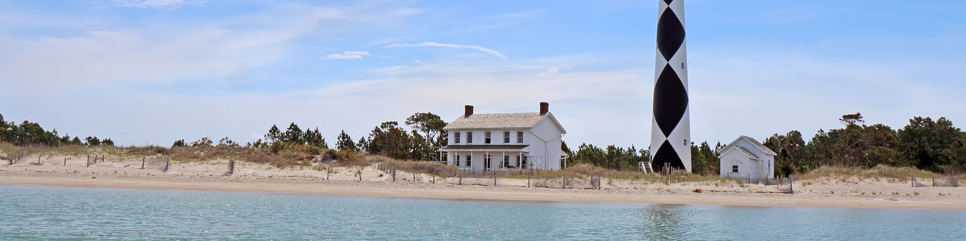Cape Lookout lighthouse on the Southern Outer Banks of North Carolina