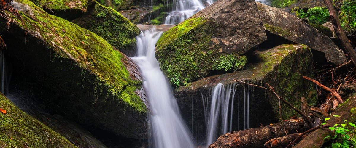 North Carolina Waterfall near Rosman and Brevard - Eastatoe Falls