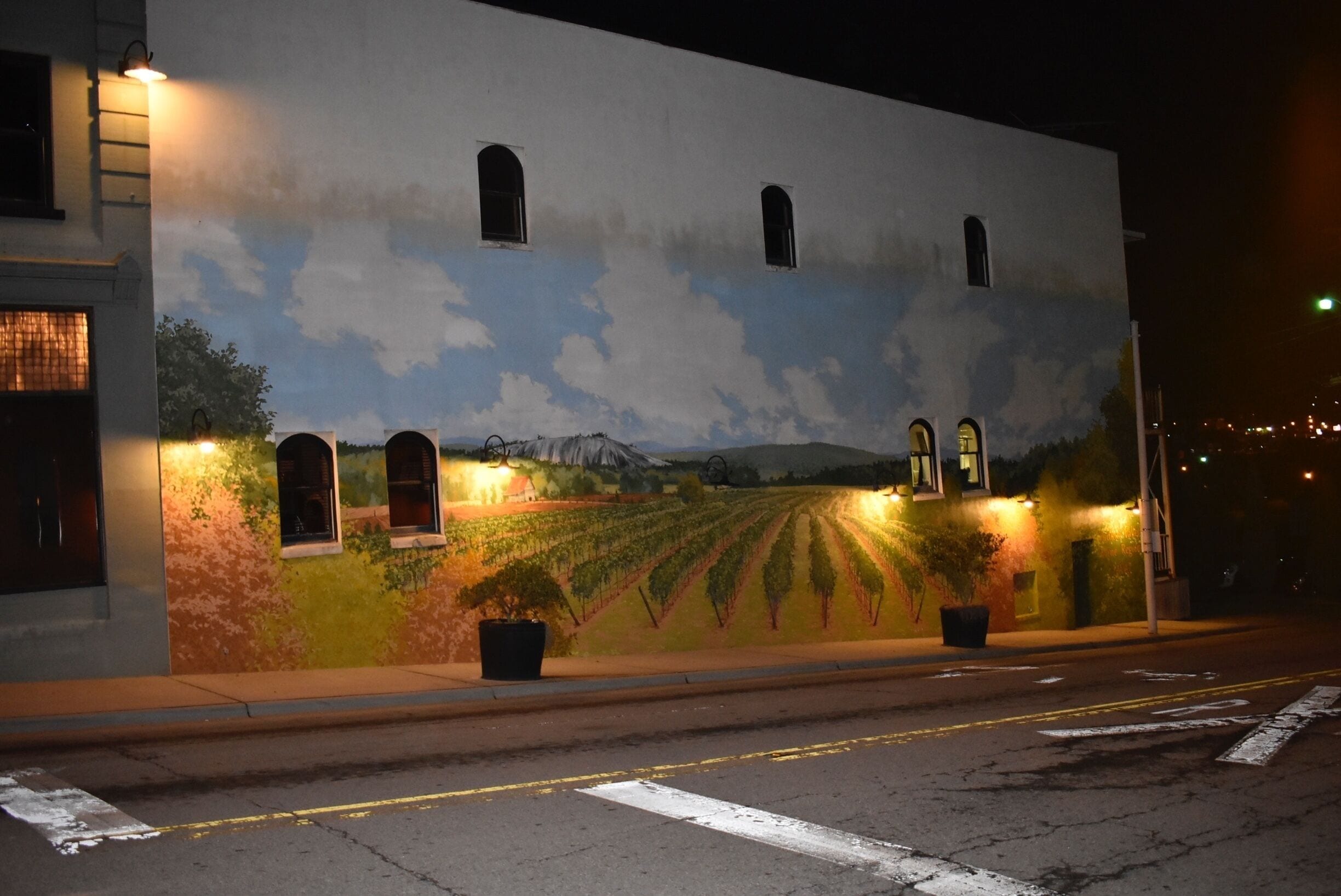 Southern on Main/21 and Main in Elkin, North Carolina. 21 and main is one of the nicest restaurants in Elkin and is located right in historic downtown. The entire side of the building is covered in a mural of the Yadkin Valley wine region. Many people don’t know it, but you can find quite a few vineyards in the Appalachian region of North Carolina. One of my childhood friends from Elkin even worked on a vineyard that their parents owned. These vineyards are an important part of the region’s culture yet this is rarely realized.
#appalachianechoes