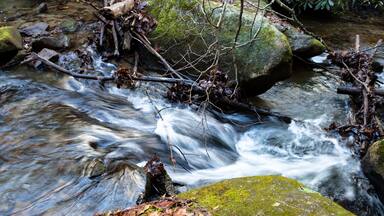 Rushing Stream near Stone Mountain, North Carolina