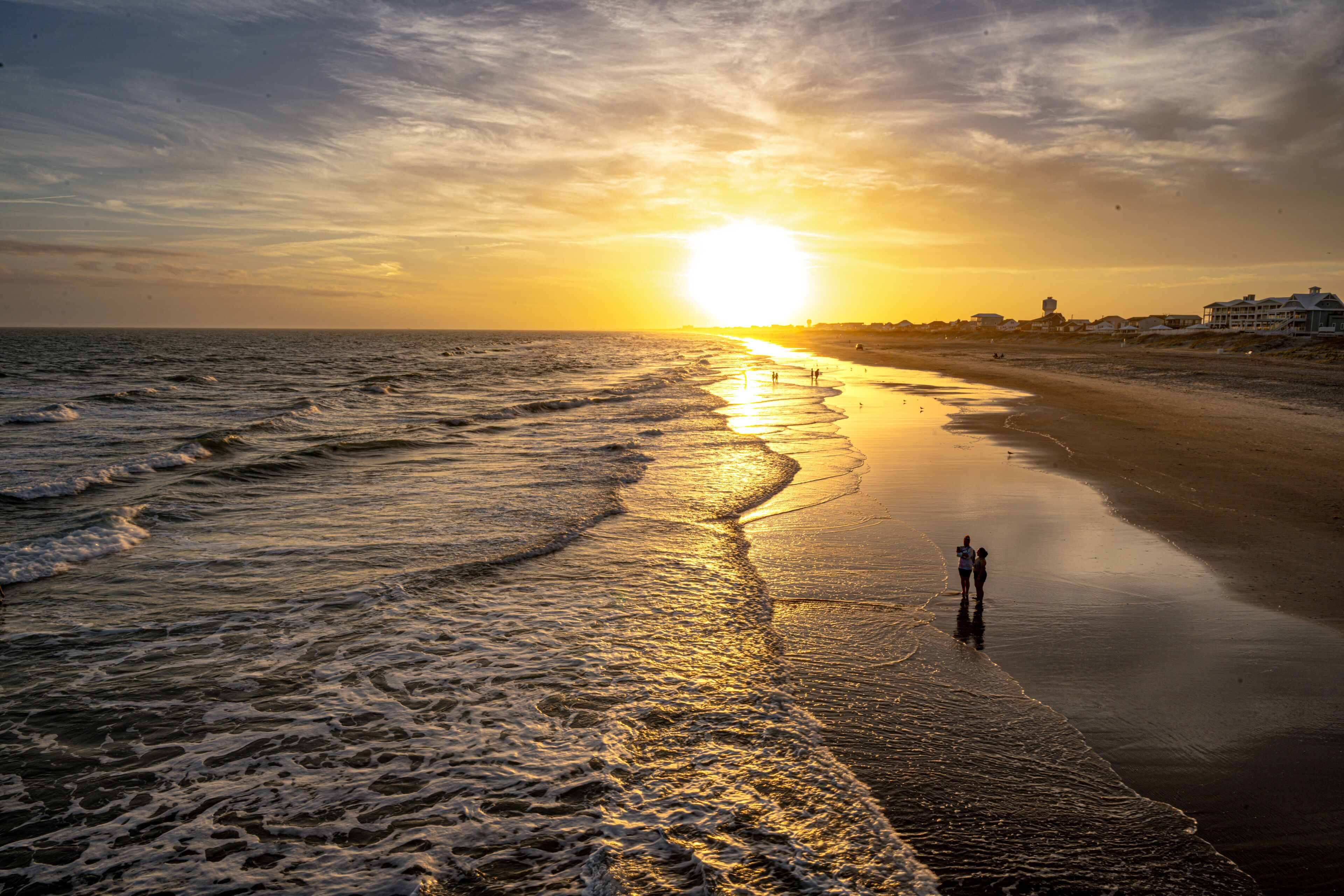 sunset on the beach