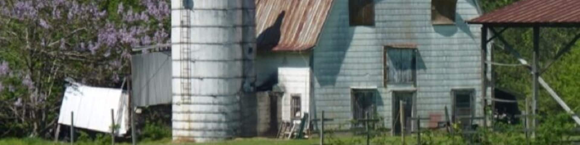 Old barn and mill on Route 15/501 by Fearrington village