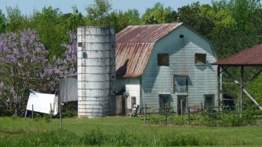 Old barn and mill on Route 15/501 by Fearrington village