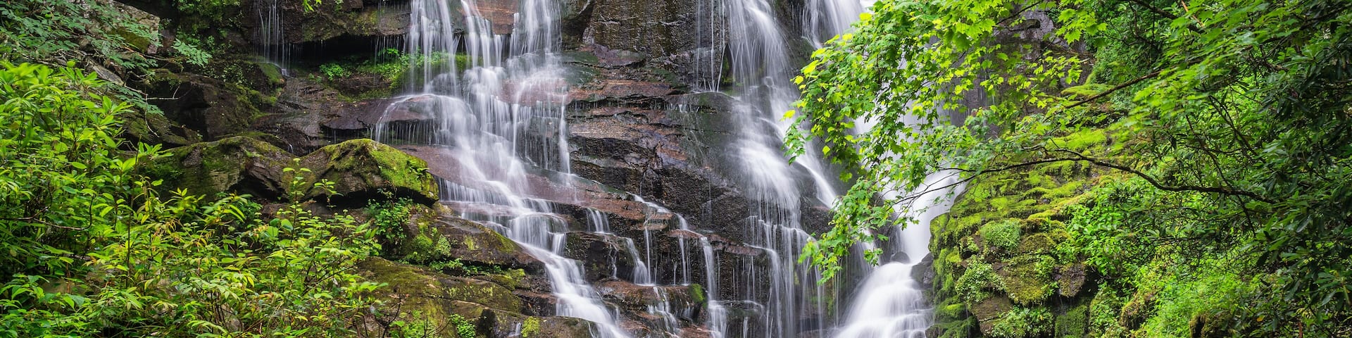 North Carolina Waterfall near Rosman and Brevard - Eastatoe Falls