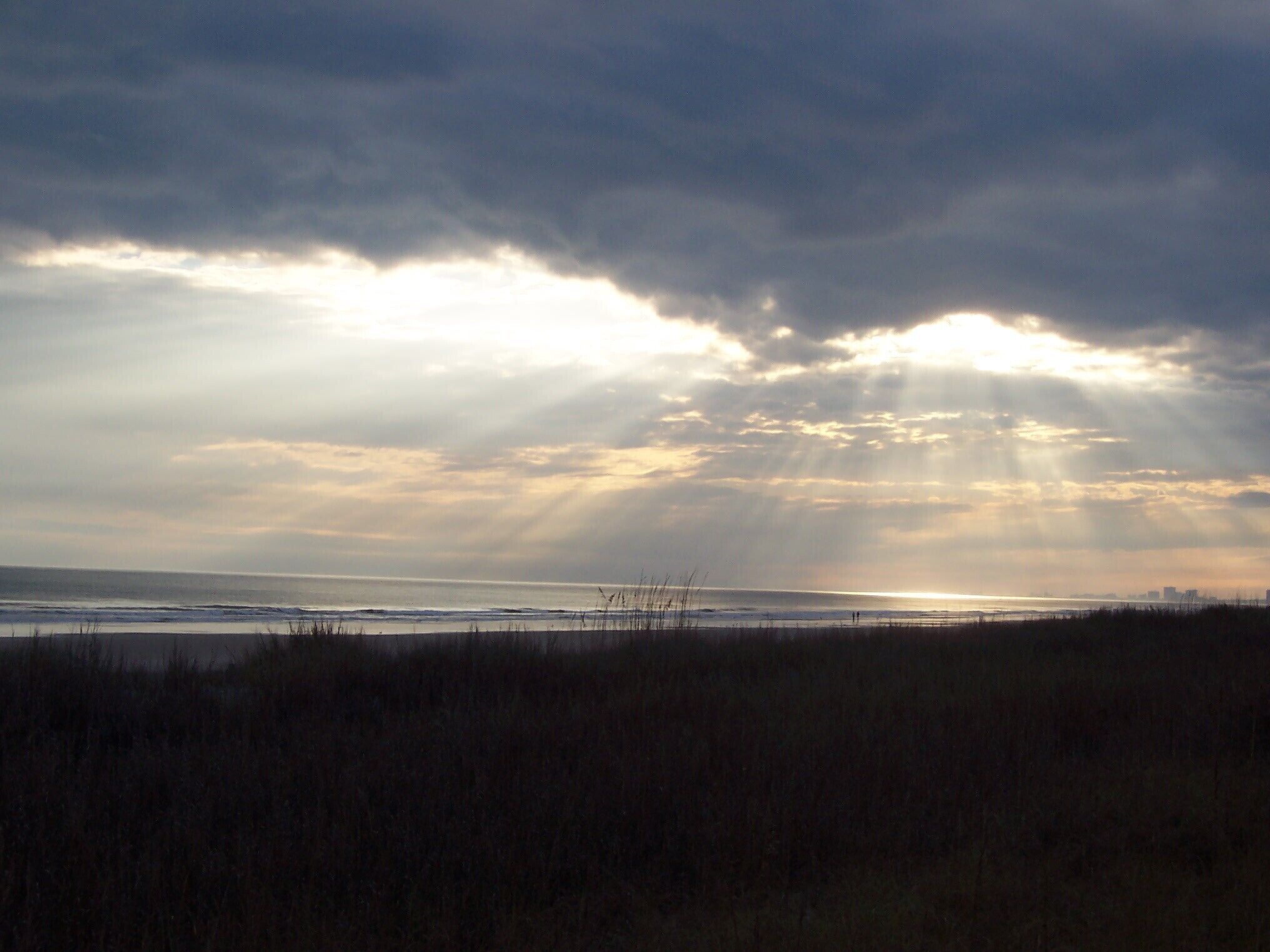 Who says you cannot see the sun set over the Atlantic? Curvature of coast makes it possible here.