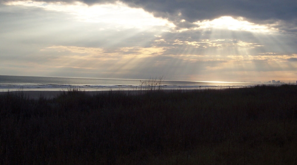 Who says you cannot see the sun set over the Atlantic? Curvature of coast makes it possible here.