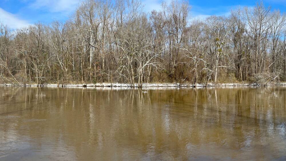 Tar River during winter in Greenville, North Carolina