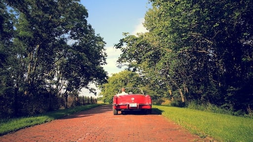There is a short section of the Old National Road that is still brick and this road is naturally called Brick Road.