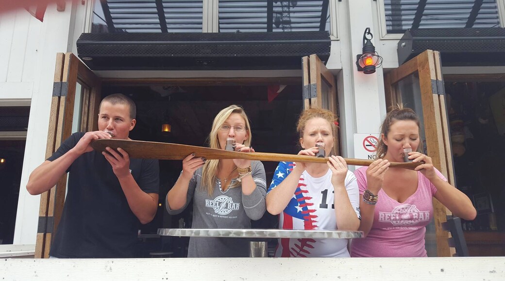 Oar shot at a Lake Erie themed bar.